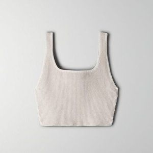 NWT Aritzia Sculpt Knit Tank Crop sierra beige xl babaton